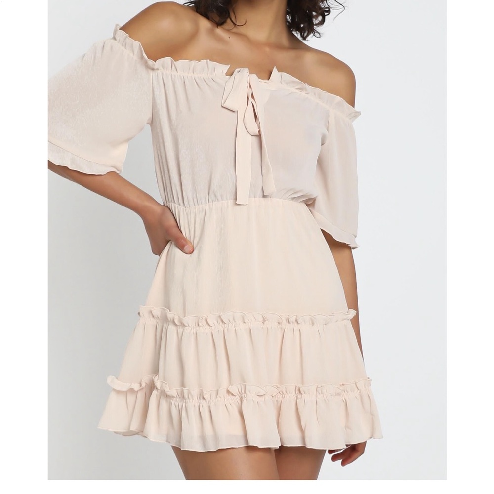 Showpo Off-Shoulder blush Mini Dress